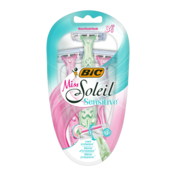 BIC MISS SOLEIL SENSITIVE 3 LAMES COULEURS ASSORTIES BLISTER DE 3 PIECES
