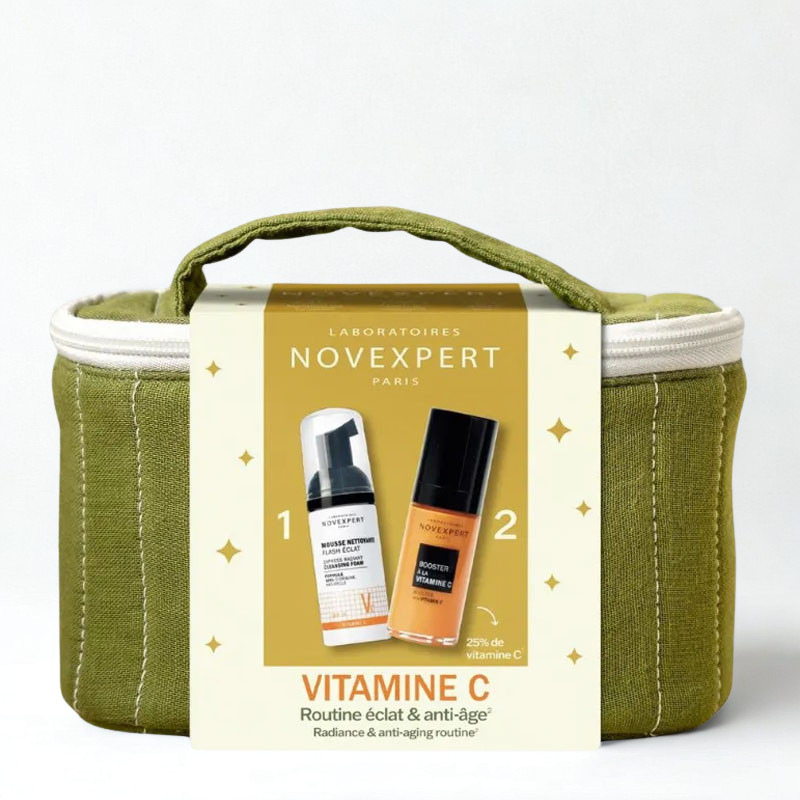 NOVEXPERT COFFRET SERUM BOOSTER A LA VITAMINE C 30 ML+MOUSSE NETTOYANTE FLASH ECLAT 40ML (OFFERT)