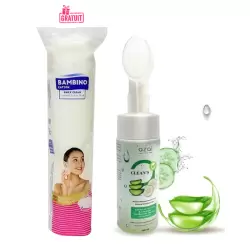 AZAL CLEANS MOUSSE DEMAQUILLANTE 150ML+BAMBINO COTTON 100 PIECES (OFFERT)
              data-full-size-image-url=