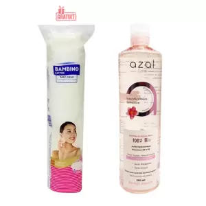 AZAL EAU MICELLAIRE SENSITIVE 500ML+BAMBINO COTTON 100 PIECES (OFFERT) pharmashop