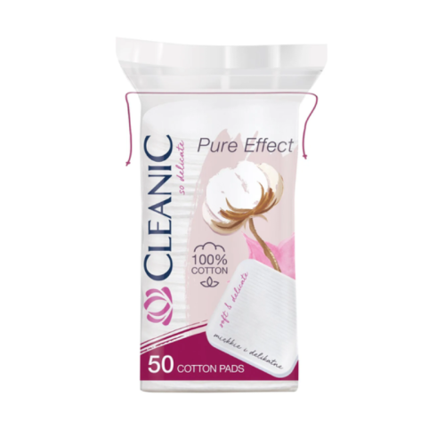 CLEANIC PURE EFFECT CARRES DE COTON DEMAQUILLANTS 50 PIECES
