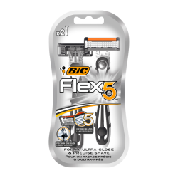 BIC FLEX 5 RASOIRS 5 LAMES HOMME BLISTER DE 2 PIECES