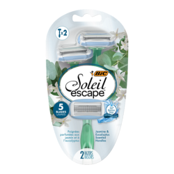 BIC SOLEIL ESCAPE JASMIN RASOIRS FEMME BLISTER DE 2 PIECES