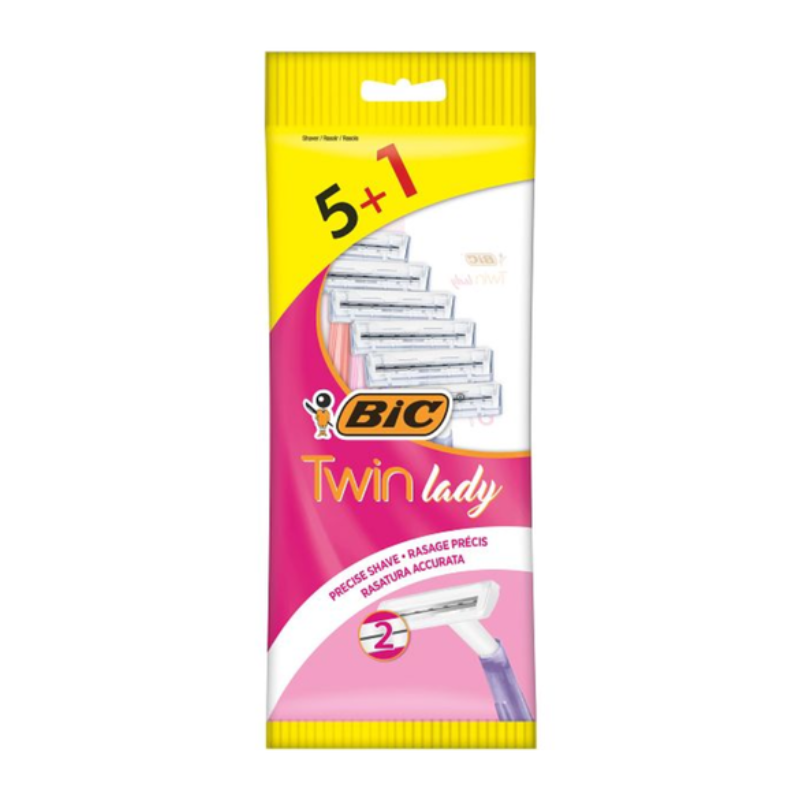 BIC TWIN LADY RASOIRS JETABLES POCHETTE DE 5+1 PIECES PHARMASHOP