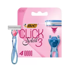 BIC CLICK 3 SOLEIL RECHARGES RASOIR FEMME 3 LAMES MOBILES BOITE DE 4
              data-full-size-image-url=
