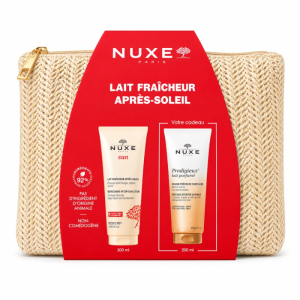 NUXE LAIT FRAICHEUR APRES SOLEIL+HUILE DE DOUCHE 200ML (OFFERT)+TROUSSE (OFFERT) PHARMASHOP