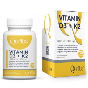 QURIOS VITAMIN D3+K2 30 GELULES PHARMASHOP