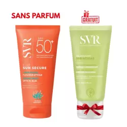 SVR SUN SECURE BLUR SANS PARFUM SPF50+ 50ML+SEBIACLEAR GEL MOUSSANT 55ML (OFFERT)