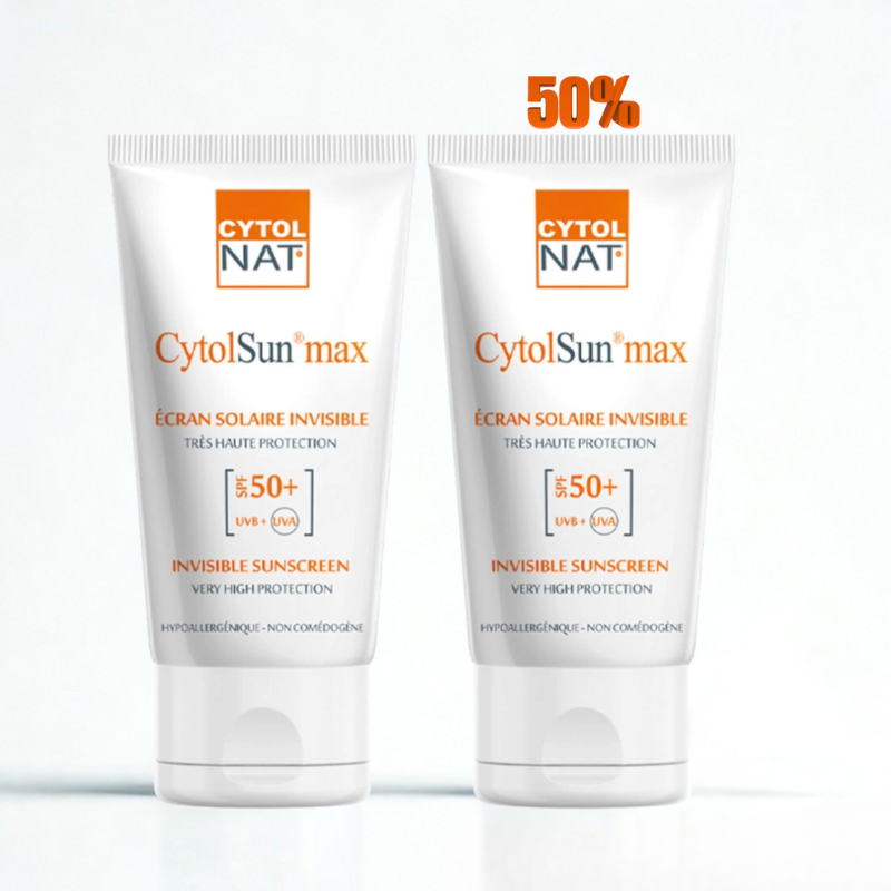 CYTOLNAT CYTOLSUN MAX ECRAN INVISIBLE SPF50+ 50ML+LE 2 EME (-50%)