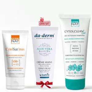 CYTOL CLEAN GEL NETTOYANT 175ML+CYTOLSUN MAX ECRAN INVISIBLE SPF50+ 50MLL+DA DERM CREME MAINS 100ML (OFFERT) PHARMASHOP
