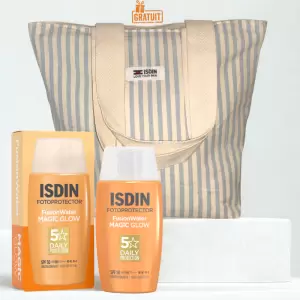 ISDIN FUSION WATER MAGIC GLOW SPF50 50ML+ISDIN SAC DE PLAGE (OFFERT) PHARMASHOP