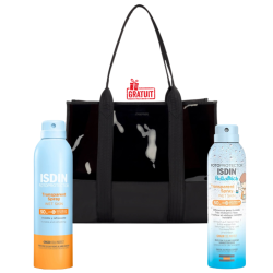 ISDIN PHOTOPROTECTION SPRAY SOLAIRE ADULTE SPF 50+ 250ML+SPRAY KIDS SPF50 250ML+SAC DE PLAGE NOIR (OFFERT) PHARMASHOP