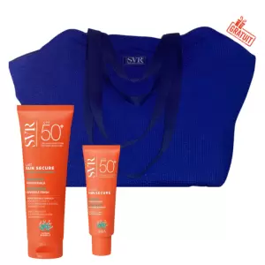 SVR SUN SECURE LAIT HYDRATANT INVISIBLE SPF50+ 250ML+SUN SECURE FLUIDE SPF50+ 50ML+SAC DE PLAGE EN BLEU (OFFERT) PHARMASHOP