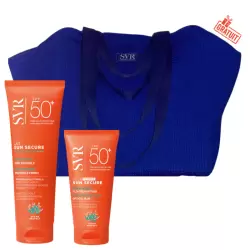SVR SUN SECURE LAIT HYDRATANT INVISIBLE SPF50+ 250ML+SUN SECURE BLUR TEINTE SPF50+ 50ML+SAC DE PLAGE EN BLEU (OFFERT)