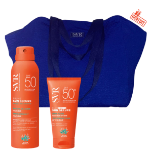 SVR SUN SECURE BRUME SPF50+ 200ML+SUN SECURE BLUR TEINTE SPF50+ 50ML+SAC DE PLAGE EN BLEU (OFFERT) pharmashop