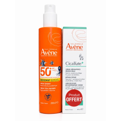 AVENE SOLAIRE ENFANT SPRAY HAUTE PROTECTION SPF 50+ 200ML+CICALFATE+ CREME REPARATRICE PROTECTRICE 40ML (OFFERT) pharmashop