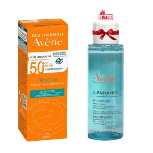 AVENE CLEANANCE SOLAIRE SPF50+ ULTRA LEGER ANTI IMPERFECTION 50ML+CLEANANCE EAU MICELLAIRE 100ML (OFFERT) PHARMASHOP