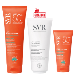 SVR SUN SECURE LAIT HYDRATANT INVISIBLE SPF50+ 250ML+SECURE BLUR SPF50+ 50ML+CLAIRIAL LAIT DE CORPS 200ML (OFFERT)