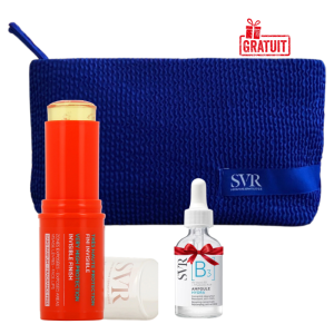 SVR SUN SECURE EASY STICK SPF50+ 10G+AMPOULE HYDRA B PEAUX SENSIBLES 10ML (OFFERT)+TROUSSE EN BLEU (OFFERT) PHARMASHOP