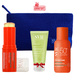 SVR SUN SECURE AQUA FLUIDE SPF 50+ 50ML+EASY STICK SPF50+ 10G+SEBIACLEAR GEL MOUSSANT 55ML (OFFERT)+TROUSSE EN BLEU  (OFFERT)
