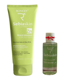 RONCEY SEBIASKIN GEL NETTOYANT PEAUX GRASSES 200ML+DEO DOUCHE SEBIASKIN PEAU GRASSE 50ML (OFFERT)