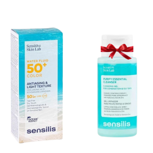 SENSILIS SENSITIVE SKIN WATER FLUID TEINTE SPF50+ 40ML+GEL NETTOYANT PURIFIANT 100ML (OFFERT) PHARMASHOP