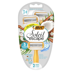 BIC RASOIR SOLEIL ESCAPE 5 LAMES SANDALWOOD COCONUT 2 PIECES