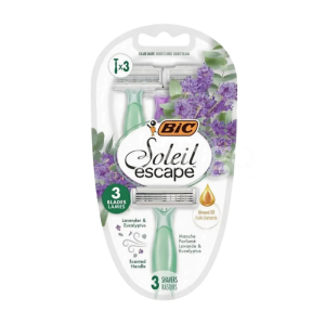 BIC RASOIR SOLEIL ESCAPE 3 LAMES LAVANDE EUCALYPTUS 3 PIECES  PHARMASHOP
