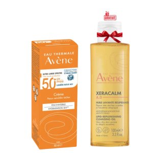 AVENE CREME SOLAIRE TRES HAUTE PROTECTION SPF50+ 50ML+XERACALM HUILE LAVANTE RELIPIDANTE 100ML (OFFERT) PHARMASHOP
