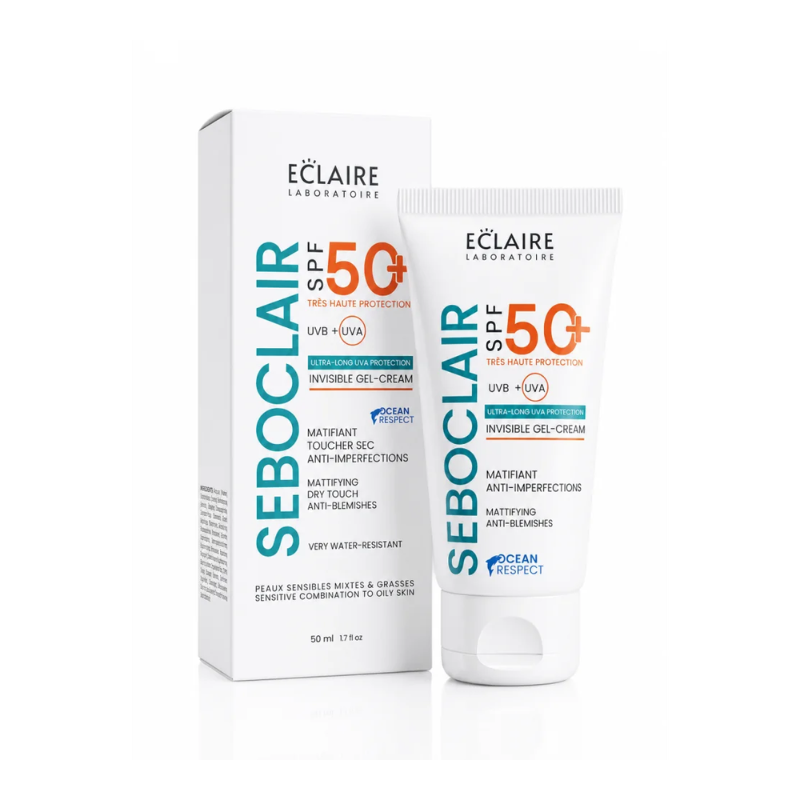 ECLAIRE SEBOCLAIR ECRAN INVISIBLE SPF50+ PEAU MIXTE A GRASSE 50ML PHARMASHOP
