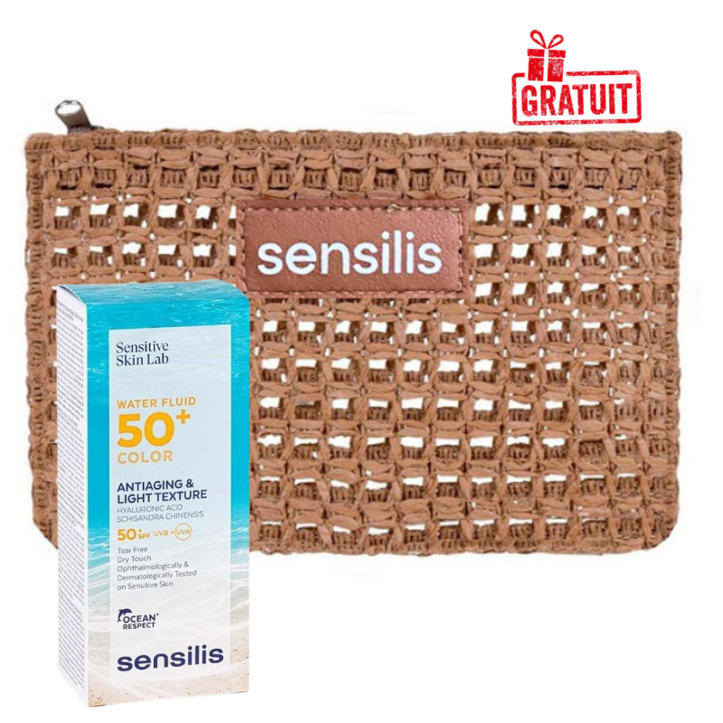 SENSILIS SENSITIVE SKIN WATER FLUID TEINTE SPF50+ 40ML+SENSILIS TROUSSE (OFFERT) pharmashop
