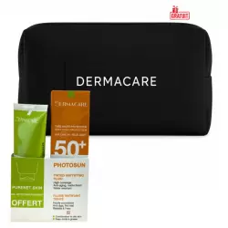 DERMACARE PHOTOSUN 1.5 FLUIDE MATIFIANT TEINTEE PEAUX MIXTES A GRASSES SPF 50+ 50ML+TROUSSE NOIR (OFFERT) PHARMASHOP
