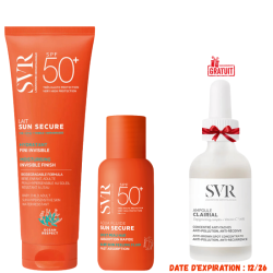 SVR SUN SECURE LAIT HYDRATANT INVISIBLE SPF50+ 250ML+AQUA FLUIDE SPF 50+ 50ML+CLAIRIAL AMPOULE 30ML (OFFERT)
              data-full-size-image-url=