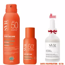 SVR SUN SECURE BRUME SPF50+ 200ML+AQUA FLUIDE SPF 50+ 50ML+CLAIRIAL AMPOULE 30ML (OFFERT)
              data-full-size-image-url=