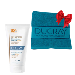 DUCRAY MELASCREEN CREME PROTECTION ANTI TACHES SPF50+ 50ML PS+SERVIETTE BLEU (OFFERT) PHARMASHOP