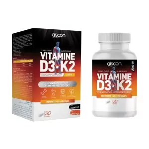 GISCON VITAMINE D3+K2 30 GELULES pharmashop