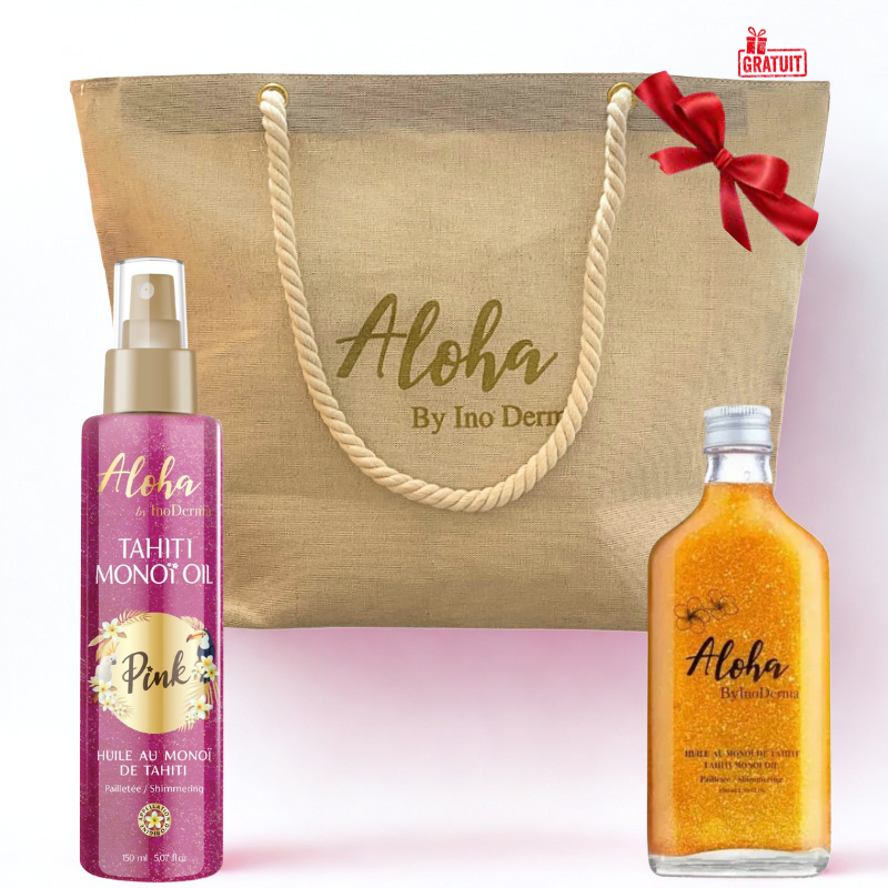 INODERMA PAILLETEE PINK SPRAY 150ML+TAHITI PAILLETEE GOLD 100ML+SAC DE PLAGE (OFFERT)  pharmashop
