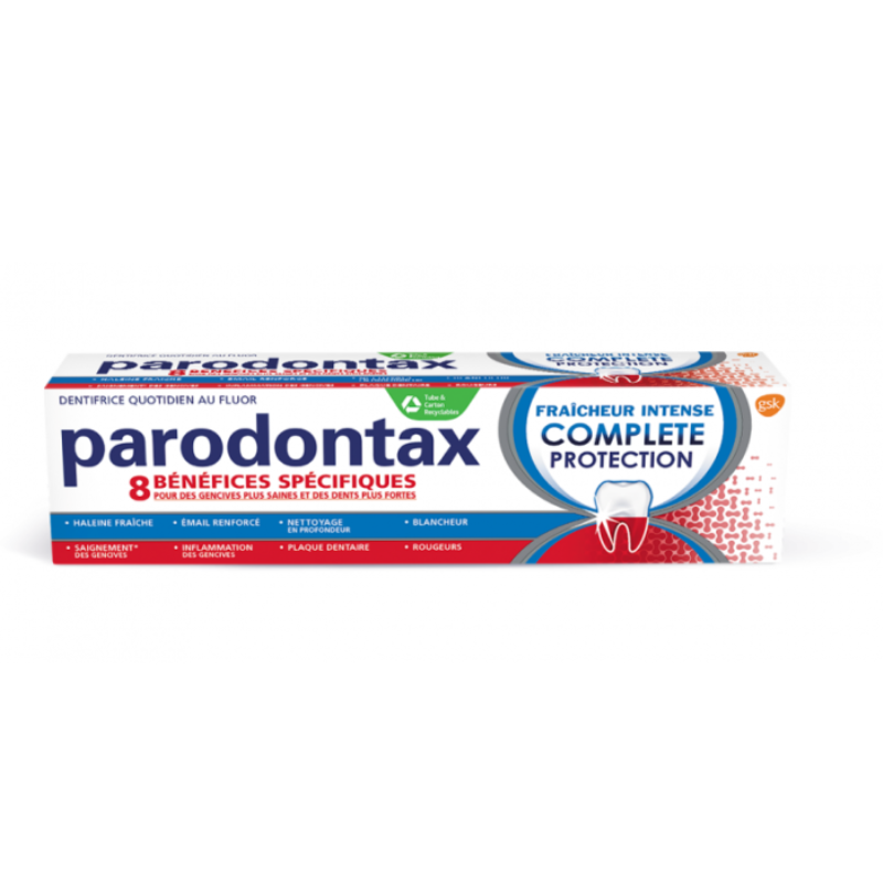 PARODONTAX DENTIFRICE PROTECTION COMPLETE 8 BENEFICES 75ML PHARMASHOP