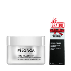 FILORGA TIME FILLER 5XP GEL CREME CORRECTION TOUS TYPES DE RIDES PMG 50ML+HYALY FILLER CREME HYDRATANTE 14ML (OFFERT)