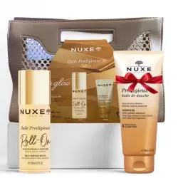 NUXE SAC HUILE PRODIGIEUSE ROLL ON 60ML + PRODIGIEUX HUILE DE DOUCHE PRECIEUSE PARFUMEE 200ML(OFFERT)PHARMASHOP