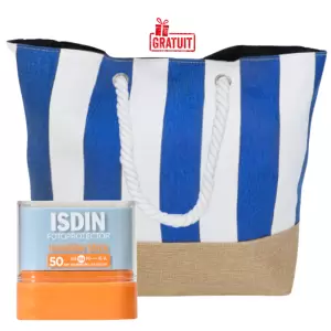 ISDIN FOTOPROTECTOR STICK INVISIBLE SOLAIRE SPF50 10GR+SAC DE PLAGE BLEU(OFFERT) PHARMASHOP