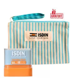 ISDIN FOTOPROTECTOR STICK INVISIBLE SOLAIRE SPF50 10GR+TROUSSE RAYE BLEU (OFFERT)