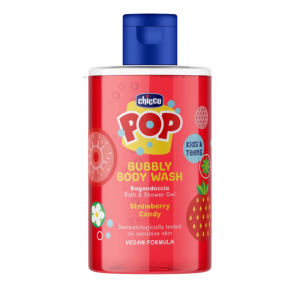 CHICCO POP BUBBLY BODY WASH BAGNODOCCIA STRAWBERRY CANDY 300 ML PHARMASHOP