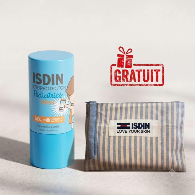 ISDIN FOTOPROTECTOR PEDIATRICS STICK SPF50 20G + TROUSSE GRIS (OFFERT) PHARMASHOP