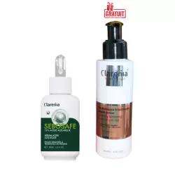 CLARENIA SEBOSAFE AZELAIQUE SERUM 30ML + GEL NETTOYANT ECLAIRCISSANT DOUBLE ACTION PMG 100ML(OFFERT) PHARMASHOP