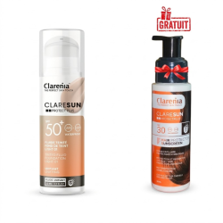 CLARENIA CLARESUN FOND DE TEINT 01 LIGHT SPF50+ WATERPROOF 50ML+PROTECT PLUS ECRAN CAPILLAIRE SPF30 50ML(OFFERT) PHARMASHOP