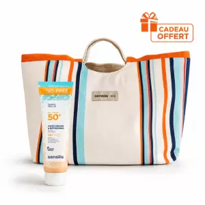 SENSILIS GEL CREME HYDRATANT RAFRAICHISSANT SPF50+ 250ML + SAC FOUTA (OFFERT) PHARMASHOP