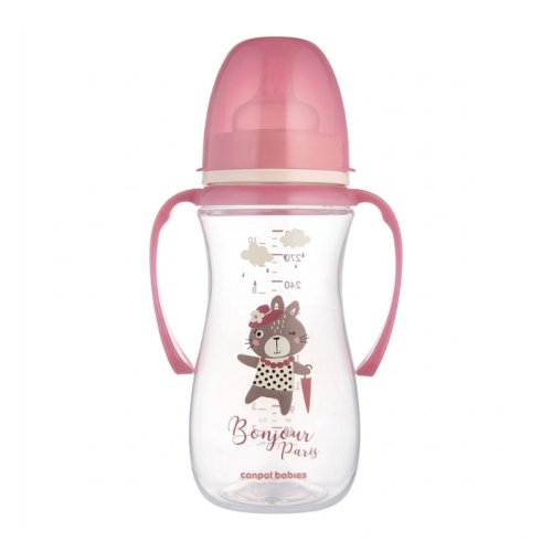 CANPOL BABIES BIBERON ANTICOLICOS HANDLES BONJOUR PARIS PINK 300 ML REF 35/241