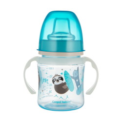 CANPOL BABIES MUG D'APPRENTISSAGE AVEC POIGNEES LUMINEUSES ANIMAUX EXOTIQUES BLEU120 ML PHARMASHOP