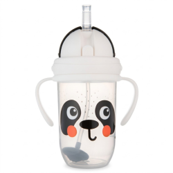 CANPOL BABIES GOBELET ANTI-FUITES AVEC PAILLE LESTEE PANDA 270ML REF 56/617